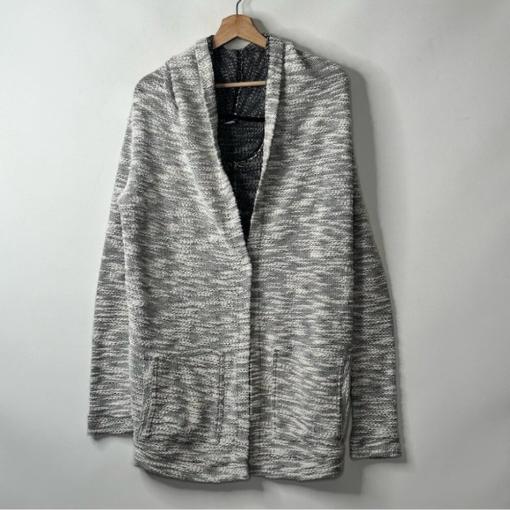 Gentle Fawn Womans  Cardigan Sweater Open Front Hooded Pockets Gray Size XS
